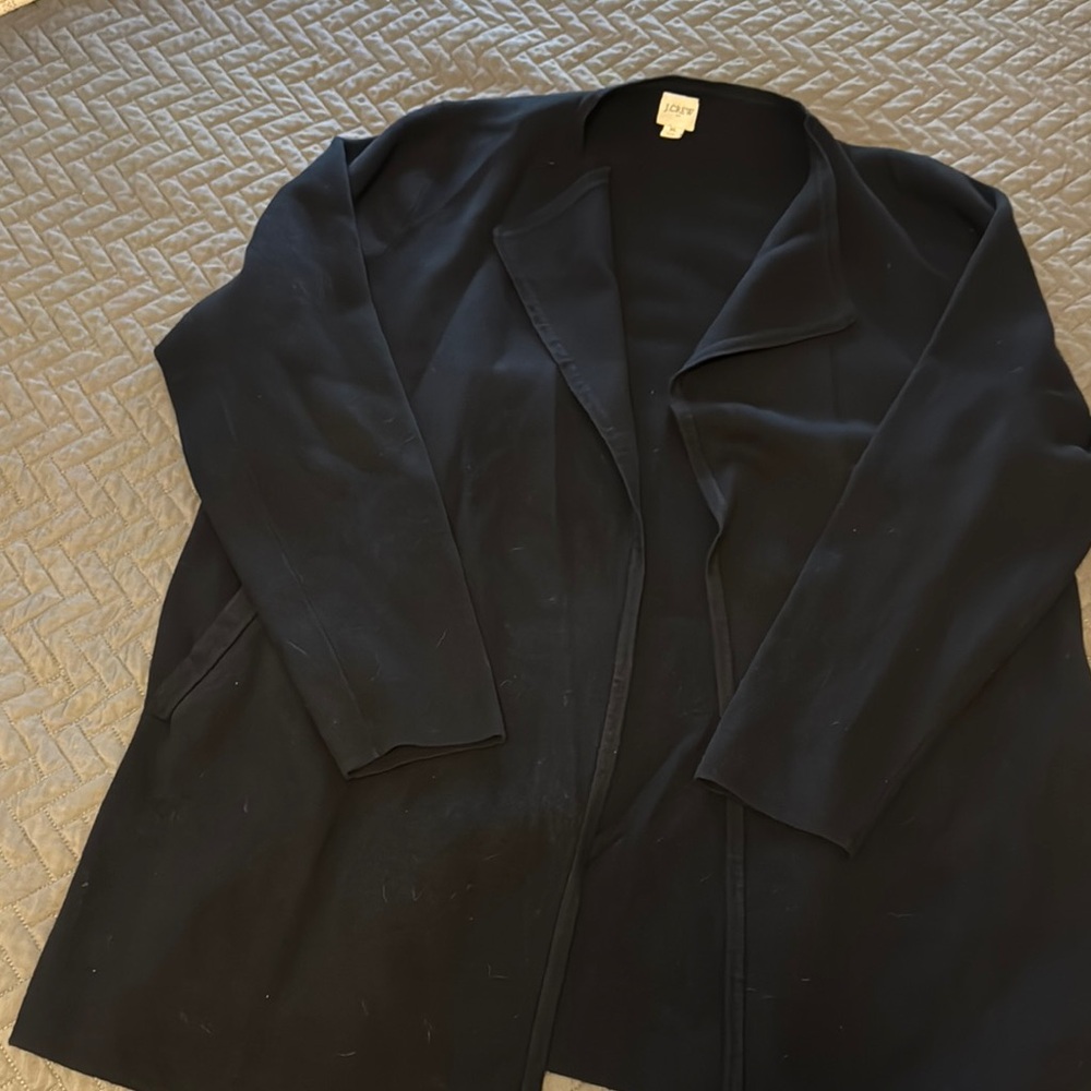 J. Crew Black Vanessa Sweater Jacket SZ XL